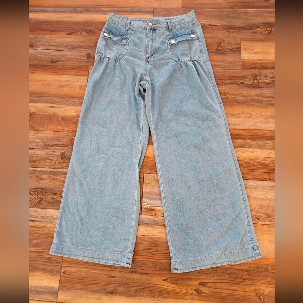 Light Blue Flare Jeans for Women